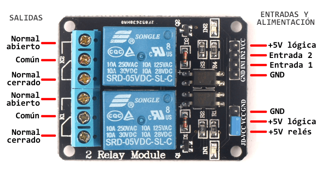 Módulo Relé para proyectos de Arduino - Electrónica, Modulos